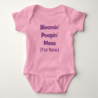 Drôle mignon Poopin Mess Poop Humour bébé fille Ro