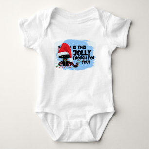 Body Drôle Noël Jolly Chat Baby Creeper