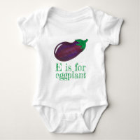 E est pour EGGPLANT Purple Eggplant Vegetable ABC