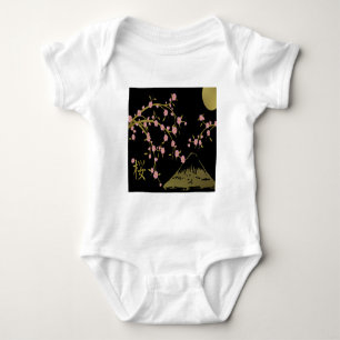 Body Écran Japonais Rose Sakura Or Noir