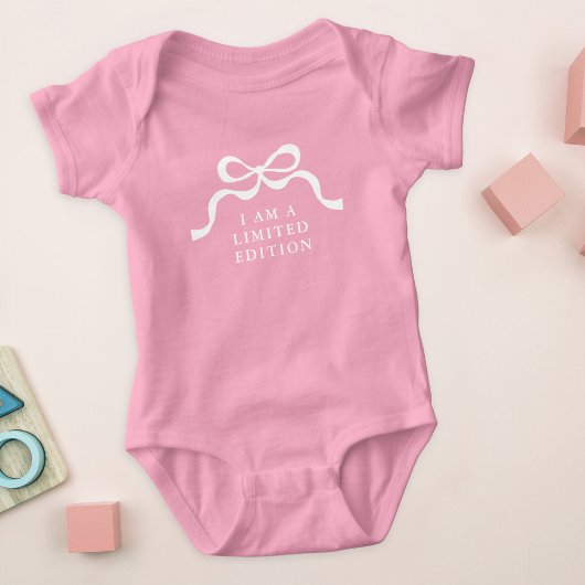 Body Édition Limitée Rubans pour Fille Rose Rétro Moder