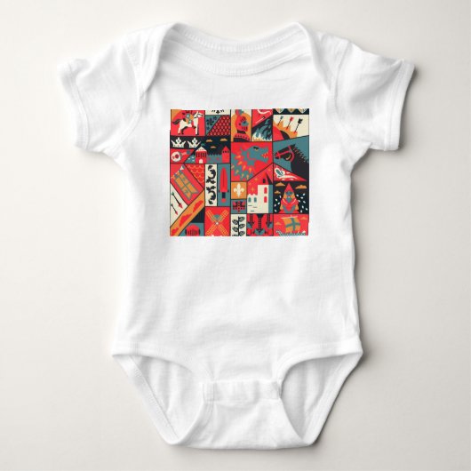 Body Élégance médiévale : conception de motifs sans cou (Devant)