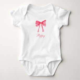 Body Elégant Bow Cerises Girl Baby bodysuit
