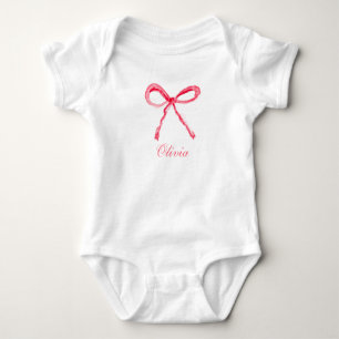 Body Elégant Bow Cerises Girl Baby bodysuit