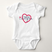 Body Elegant design texte Maman I Love You With Heart (Devant)
