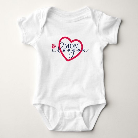 Body Elegant design texte Maman I Love You With Heart (Devant)