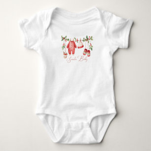 Body Élégant Santa Baby aquarelle bébé Noël Baby Show