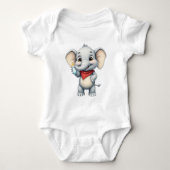 Body Eléphant bébé avec bouteille de lait (Devant)