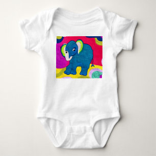 Body Eléphant Bébé Bleu Cute - Design Quilt