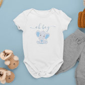 Body Eléphant Bleu Cute Moderne Élégant Garçon Minimal