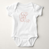 Body Eléphant et bébé (Devant)