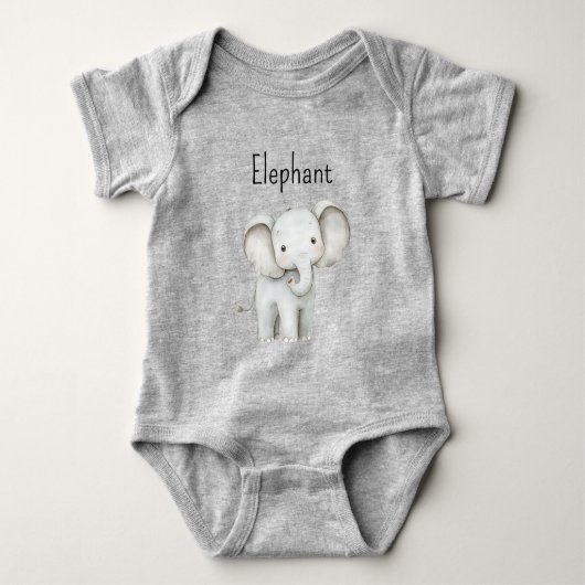 Body Éléphant Gris Mignon (Devant)