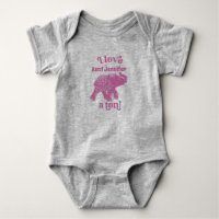 Eléphant rose I Love Nom a Ton Personnalisé