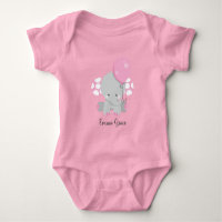 Eléphant rose mignon fille Monogram Tutu