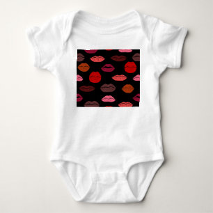 Body Empreinte de lèvre, baisers rose rouge.