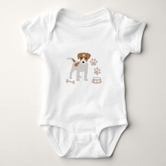 Body Empreinte de patte de chiot de chien mignon Motif (Devant)