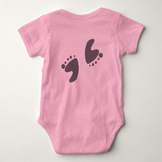 Body Empreintes de bébé sur rose (Dos)