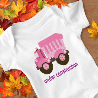 Body En construction Camion rose