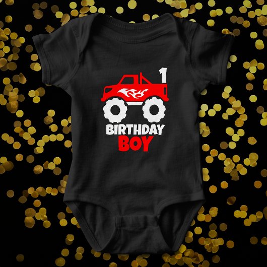 Body Enfant Boy Red Monster Camion avec Age Black