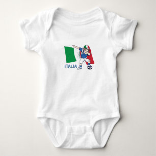 Body Enfant supporter de football italien faisant le da