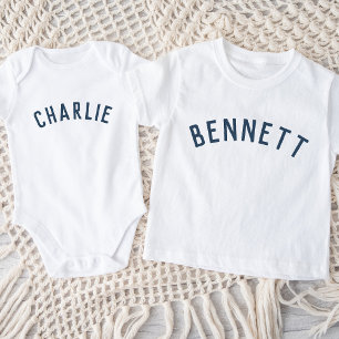 Body Enfants Nom personnalisé Tee Marine