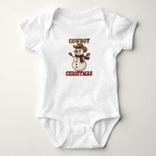 Body Ensemble de bébé pour Noël Cowboy Snowman – Wester