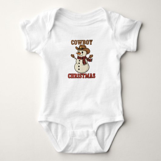 Body Ensemble de bébé pour Noël Cowboy Snowman – Wester (Devant)