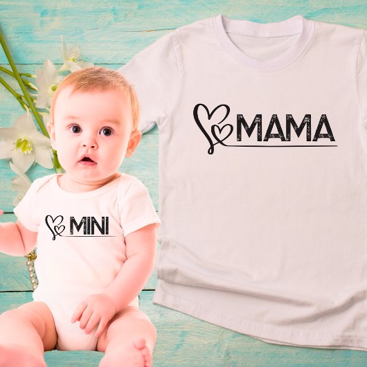 Body Ensemble de Correspondances Coeurs Mini Maman et M