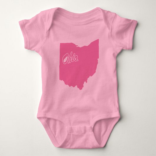 Body État De L'Ohio Forme Bodysuit Bébé (Devant)