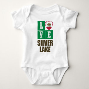 Body États de Californie Drapeau Heart Silver Lake