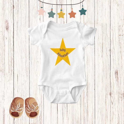 Body Étoile jaune | Monogramme Unisex adorable