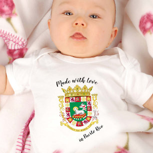 Body Fabriqué avec amour à Porto Rico / drapeau portori