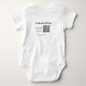 Body Fait à la main avec amour code Q R site web petite (Dos)