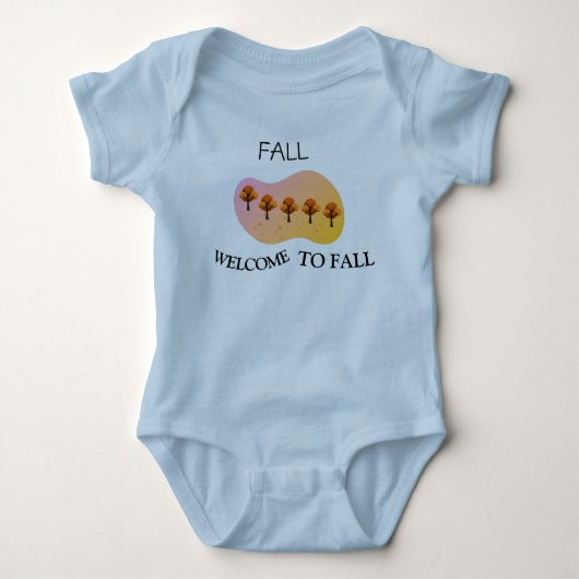 Body Fall Welcome To Fall Baby Light Blue Bodysuit (Devant)