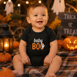 Body Famille Baby Boo Halloween Noir Orange Corresponda