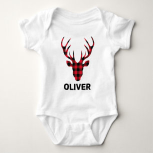 Body Famille Buffalo Plaid Deer Head