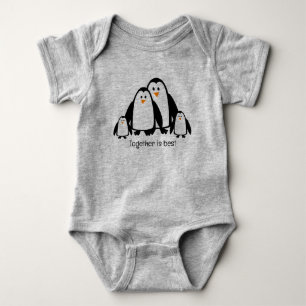 Body Famille de pingouins en caricature mignonne Ensemb