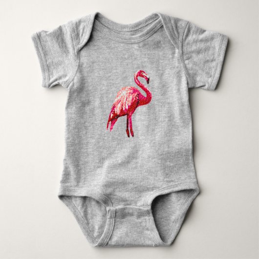 Body Faux Sequin Imprimé Flamant rose tropical Bébé d'o (Devant)