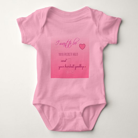 Body "Favori Bonjour" Valentine bébé Jersey Sleeper (Devant)