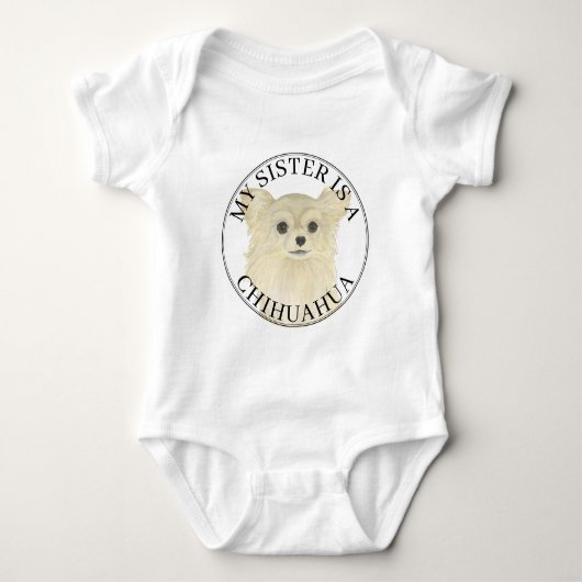 Body Fawn Long Haired Chihuahua Dog Big Sister (Devant)