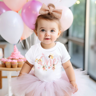 Body Fée 1er anniversaire Bodysuit Jardin Fête Wild One