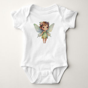 Body Fée de la forêt enchantée : lutin vert pastel