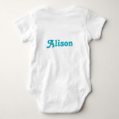 Body Fée de la Prune en Typographie Personnalisée  (Dos)