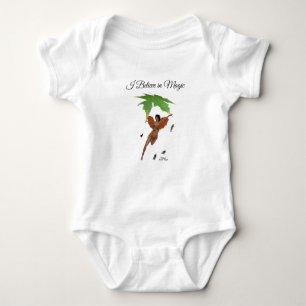 Body Fée mignonne avec ailes Brown Baby Girl Bodysuit
