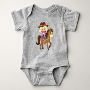 Body Femme, Sheriff, Cheval, Occident, Cheveux blonde