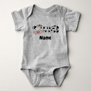 Body Ferme 1er anniversaire, Custom Baby Girl Cow Anniv