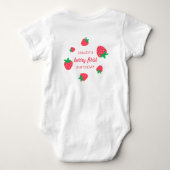 Body Fête de naissance de bébé Strawberry Berry First 1 (Dos)