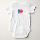 Body Feu d'artifice 4 juillet American USA Flag Heart F (Dos)