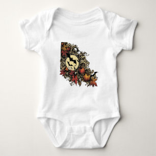 Body Feuilles d'automne. Motif d'Halloween.