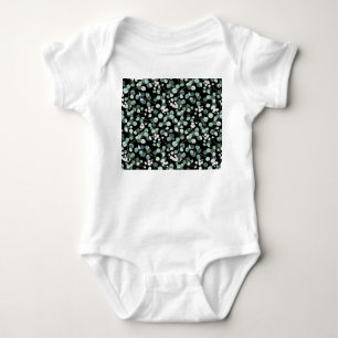 Body Feuilles de l'Eucalyptus : Motif de fleurs blanche
